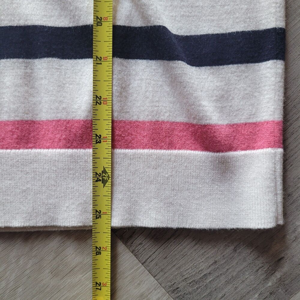 Loft Striped Sweater Petite Large Casual Nautical Career Preppy Crew Neck - Picture 6 of 7